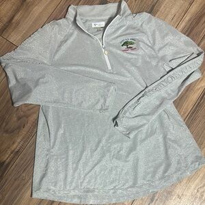 Woman’s gym shark metallic Gray Quarter-Zip golf Pullover w/ Torrey Pines logo